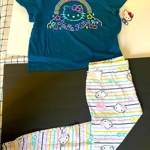 Hello kitty 2 piece pijama set